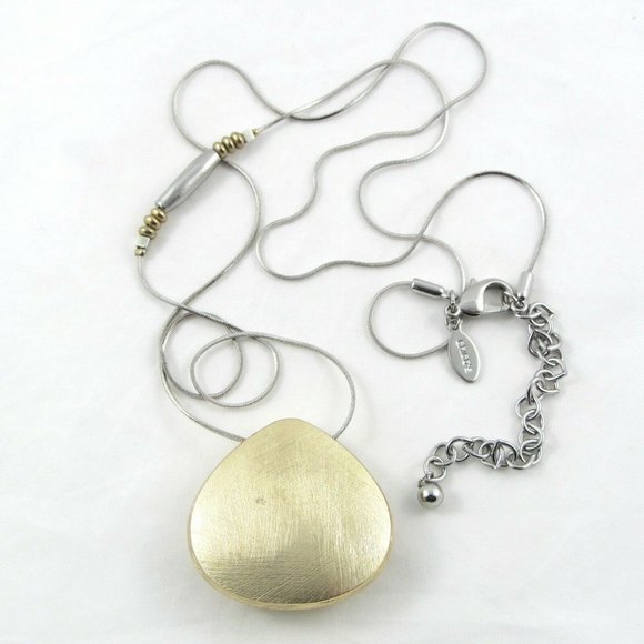 Chico's Long Triangle Pendant Necklace - Picture 3 of 5